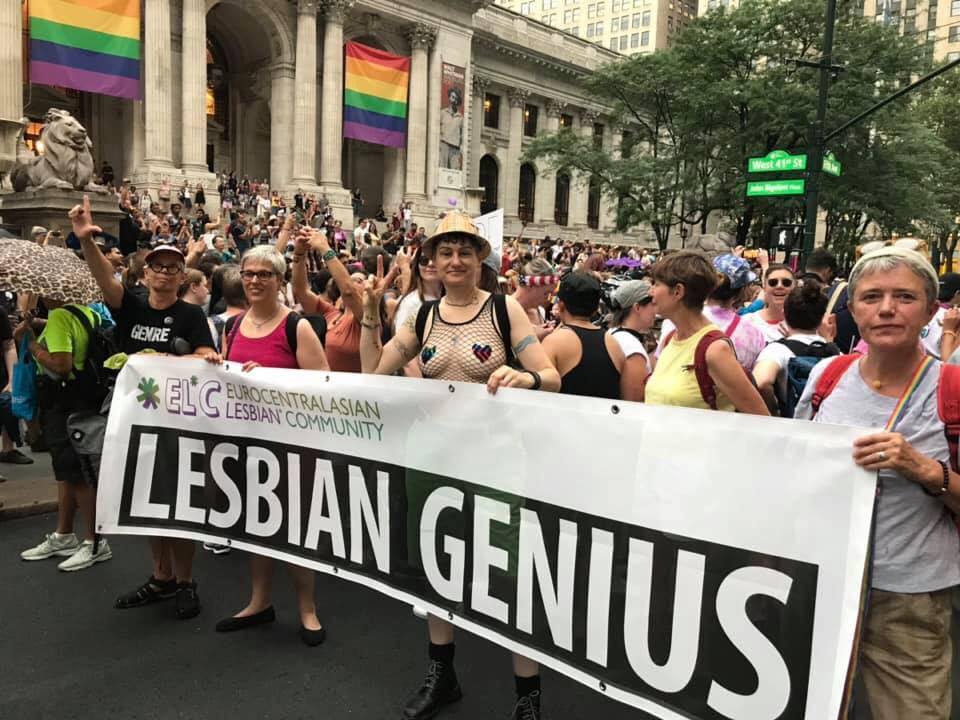 New York dyke march 2019; with Chris Blach and Pascale Lapalud