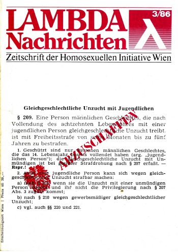 Cover der Lambda Nachrichten Ausgabe 3|1986
